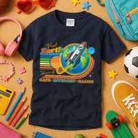 Visit Earth Home Of Cats Internet Bacon Kids T-Shirt