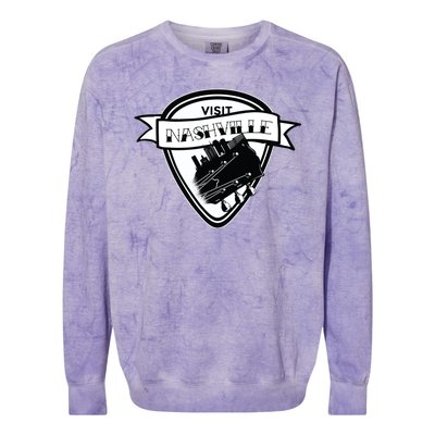 Visit Nashville Guitar Colorblast Crewneck Sweatshirt