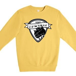 Visit Nashville Guitar Premium Crewneck Sweatshirt