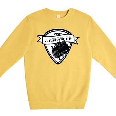 Visit Nashville Guitar Premium Crewneck Sweatshirt