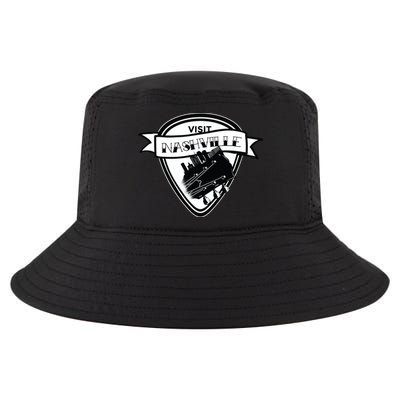 Visit Nashville Guitar Cool Comfort Performance Bucket Hat