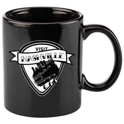 Visit Nashville Guitar 11oz C Handle Ceramic Mug