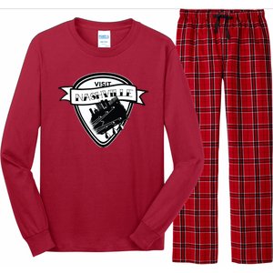 Visit Nashville Guitar Long Sleeve Pajama Set