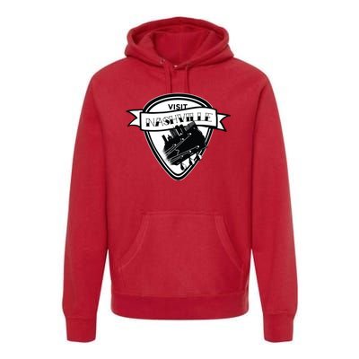 Visit Nashville Guitar Premium Hoodie