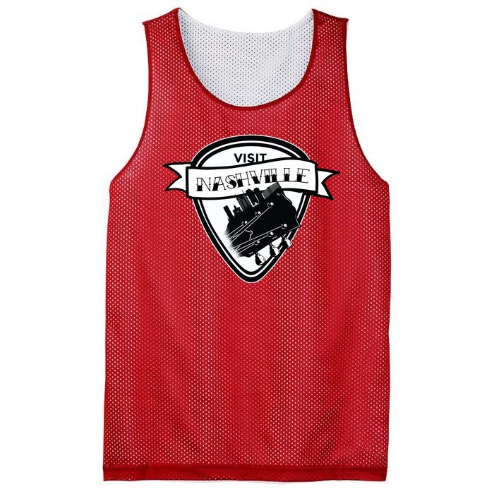 Visit Nashville Guitar Mesh Reversible Basketball Jersey Tank