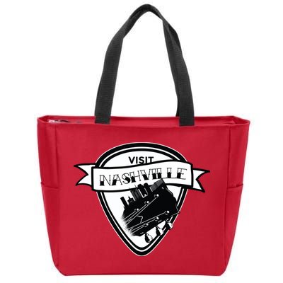 Visit Nashville Guitar Zip Tote Bag