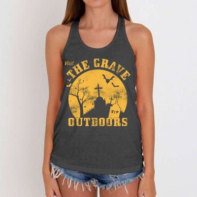 Visit The Grave Outdoors Women's Knotted Racerback Tank