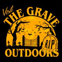 Visit The Grave Outdoors Funny Halloween Impact Tech Backpack