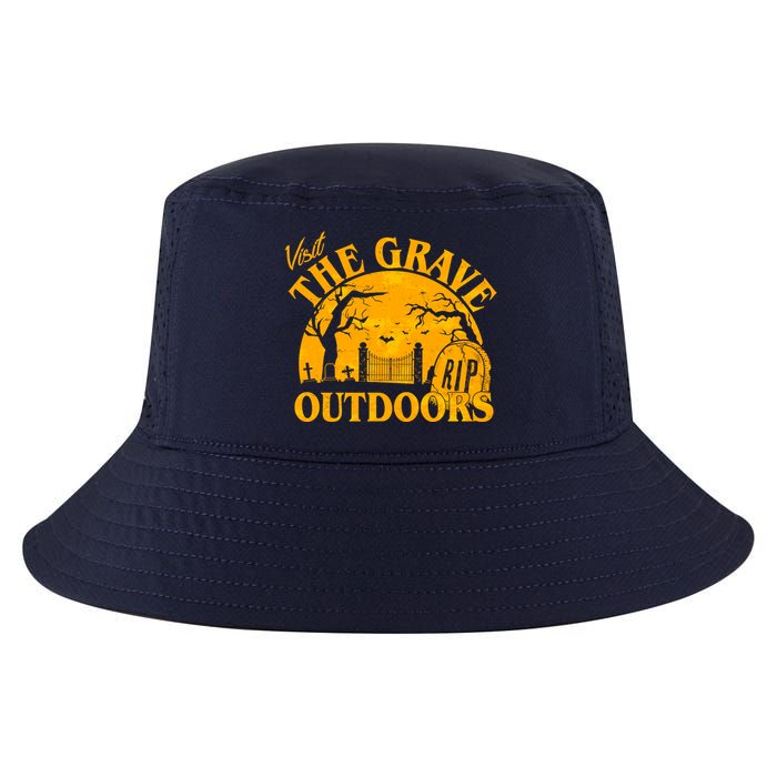 Visit The Grave Outdoors Funny Halloween Cool Comfort Performance Bucket Hat