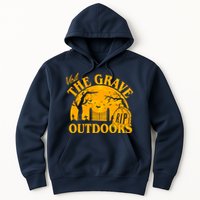 Visit The Grave Outdoors Funny Halloween Hoodie
