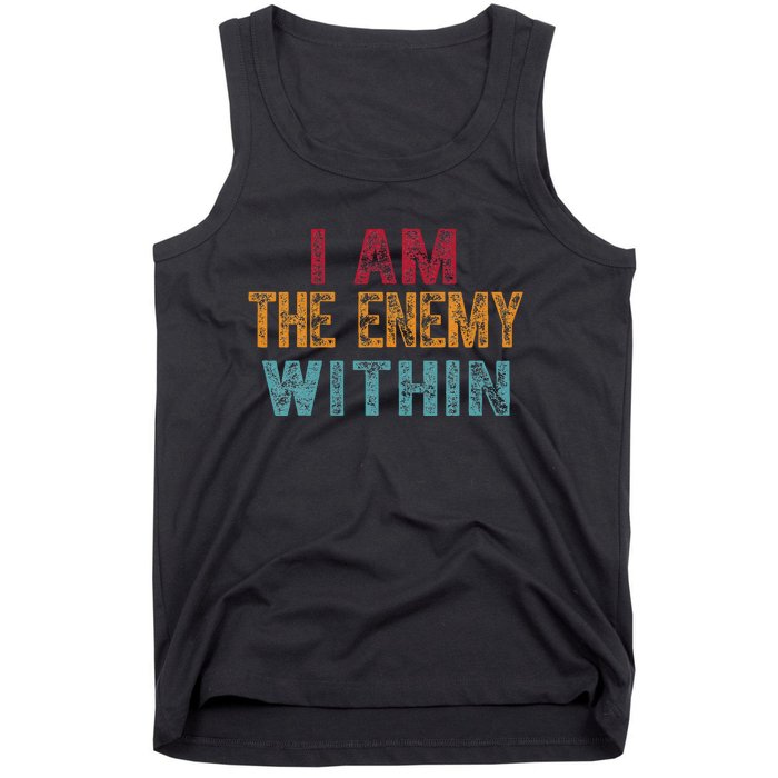 Vintage IM The Enemy Within Pun Tank Top