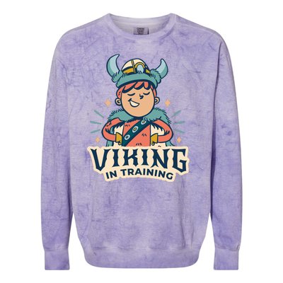 Viking In Training Colorblast Crewneck Sweatshirt