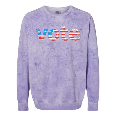 Vote In The Election. Votes Count! Yours Does! Colorblast Crewneck Sweatshirt