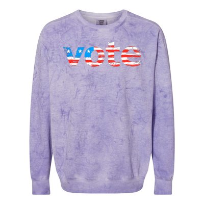 Vote In The Election. Votes Count! Yours Does! Colorblast Crewneck Sweatshirt