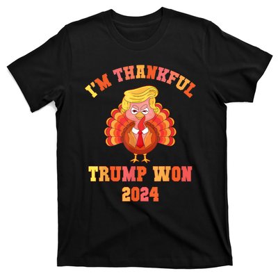 Vintage IM Thankful Trump Won 2024 T-Shirt