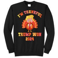 Vintage IM Thankful Trump Won 2024 Tall Sweatshirt