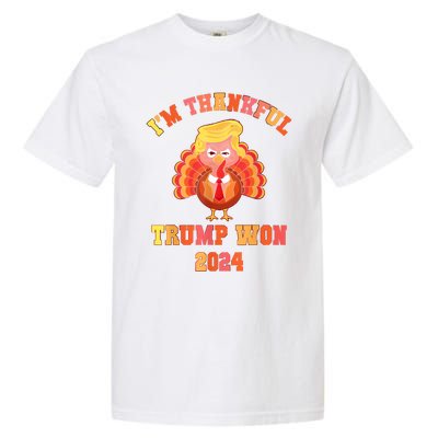 Vintage IM Thankful Trump Won 2024 Garment-Dyed Heavyweight T-Shirt