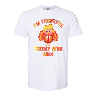 Vintage IM Thankful Trump Won 2024 Softstyle CVC T-Shirt