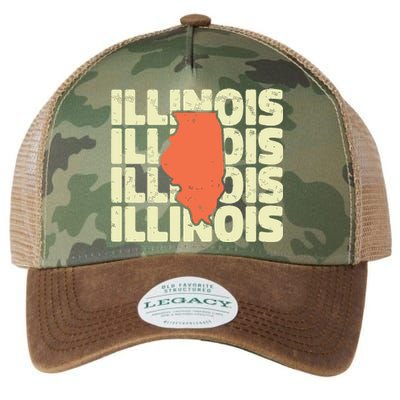 Vintage Illinois Usa State Legacy Tie Dye Trucker Hat