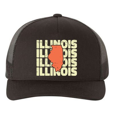 Vintage Illinois Usa State Yupoong Adult 5-Panel Trucker Hat