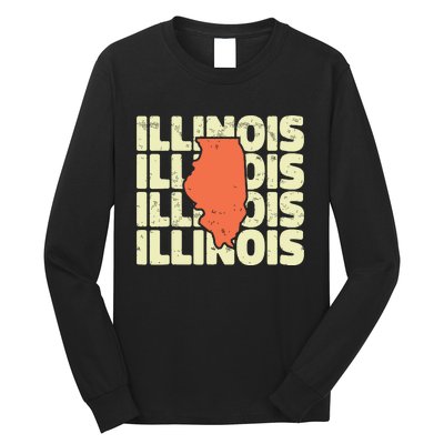 Vintage Illinois Usa State Long Sleeve Shirt