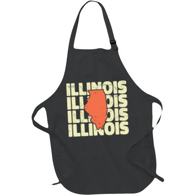 Vintage Illinois Usa State Apron
