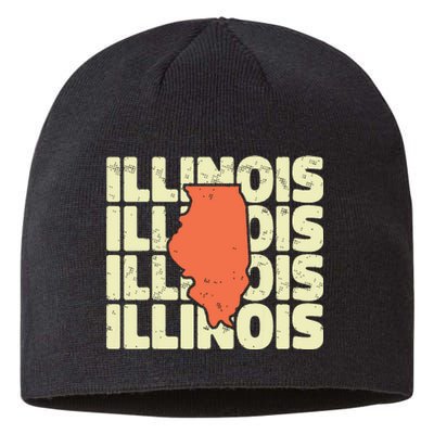 Vintage Illinois Usa State Sustainable Beanie