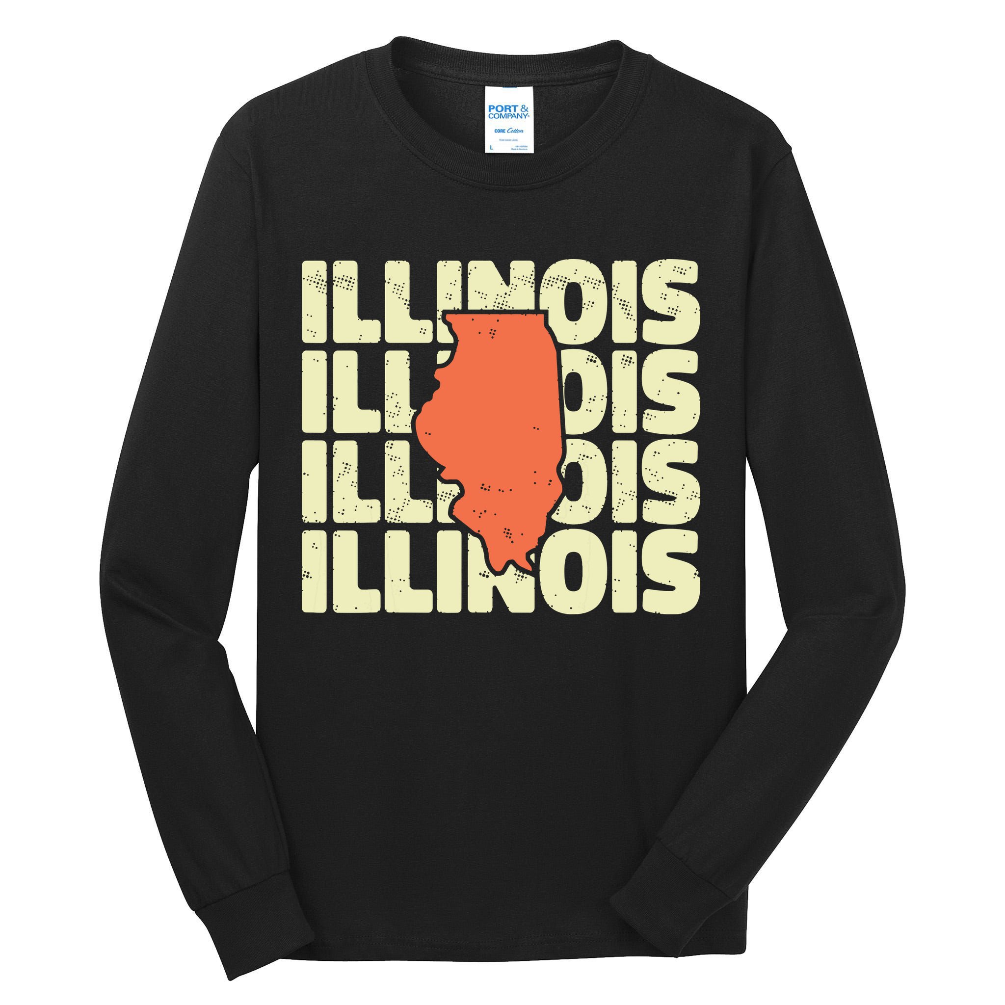 Vintage Illinois Usa State Tall Long Sleeve T-Shirt