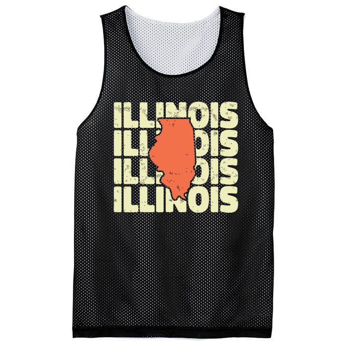 Vintage Illinois Usa State Mesh Reversible Basketball Jersey Tank