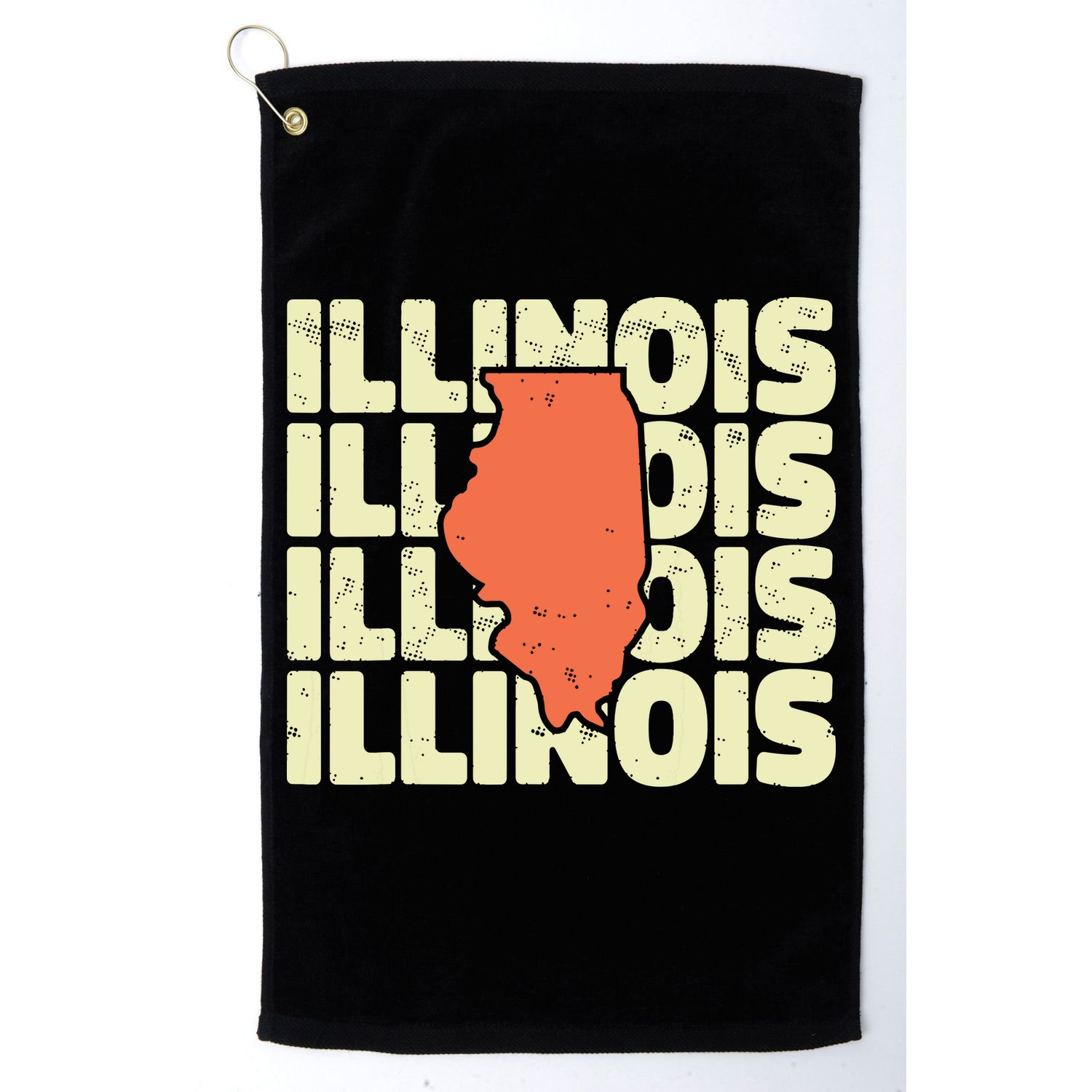 Vintage Illinois Usa State Golf Towel