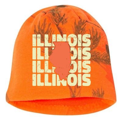 Vintage Illinois Usa State Kati - Camo Knit Beanie