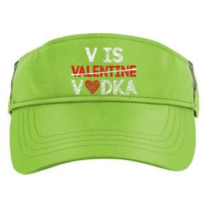 V Is Valentines Vodka Funny Hearts Love Valentine's Day Adult Drive Performance Visor