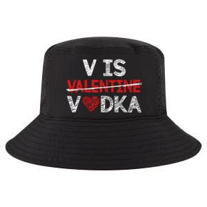 V Is Valentines Vodka Funny Hearts Love Valentine's Day Cool Comfort Performance Bucket Hat