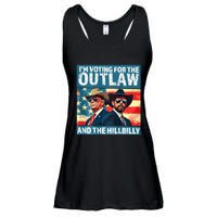 Vintage IM Voting For The Outlaw And The Hillbilly On Back Ladies Essential Flowy Tank