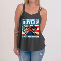 Vintage IM Voting For The Outlaw And The Hillbilly On Back Women's Strappy Tank