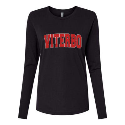 Viterbo Italy Varsity Style Vintage Retro Italian Sports Cute Gift Womens Cotton Relaxed Long Sleeve T-Shirt