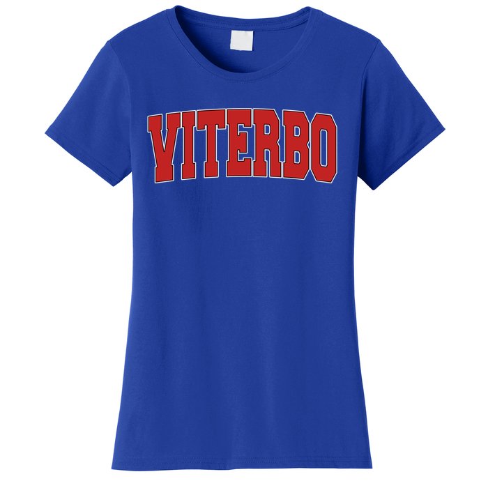 Viterbo Italy Varsity Style Vintage Retro Italian Sports Cute Gift Women's T-Shirt