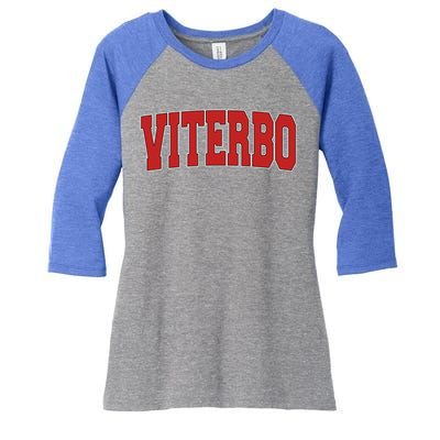 Viterbo Italy Varsity Style Vintage Retro Italian Sports Cute Gift Women's Tri-Blend 3/4-Sleeve Raglan Shirt