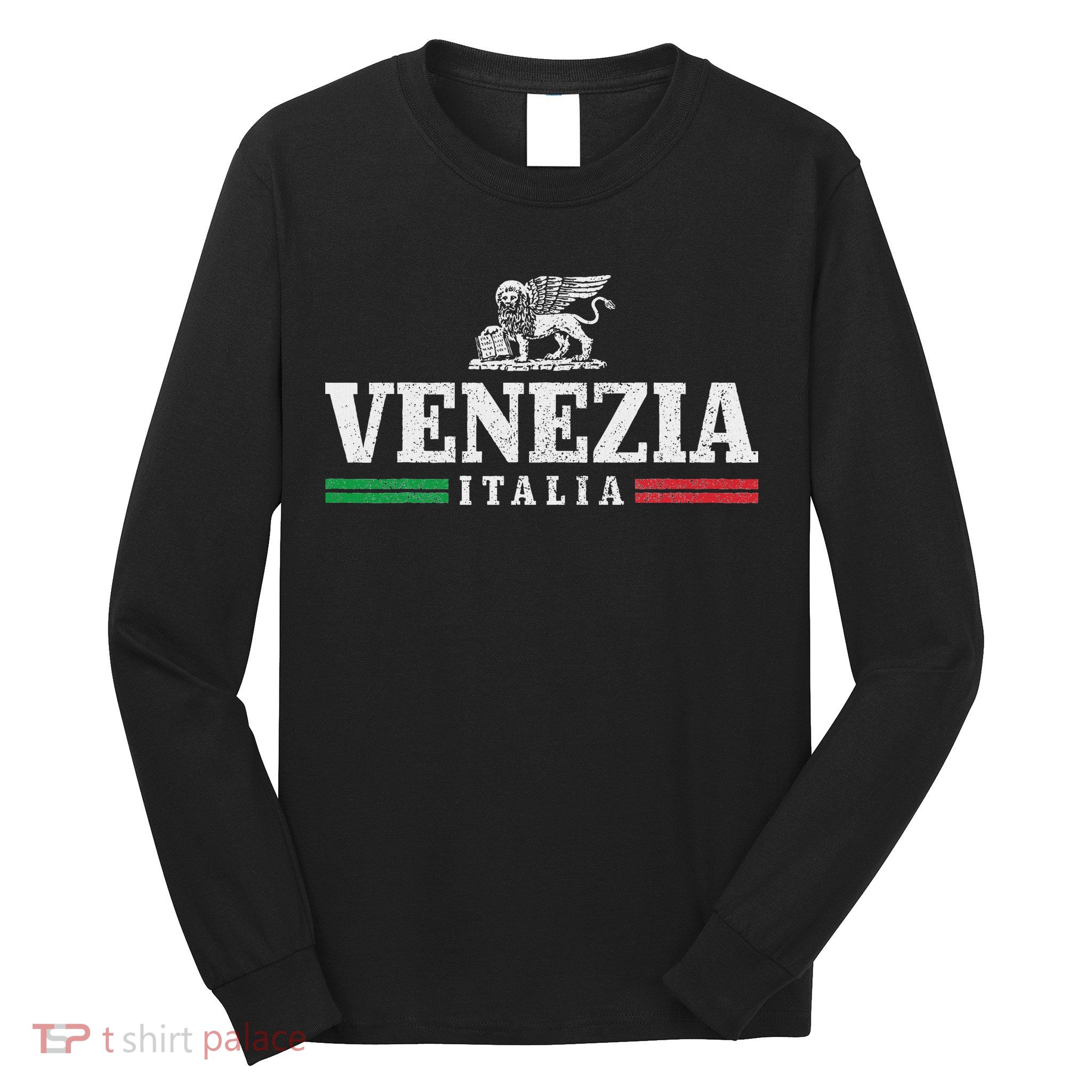 Venezia Italia Vintage Venice Italy Souvenir Italian Flag Long Sleeve Shirt