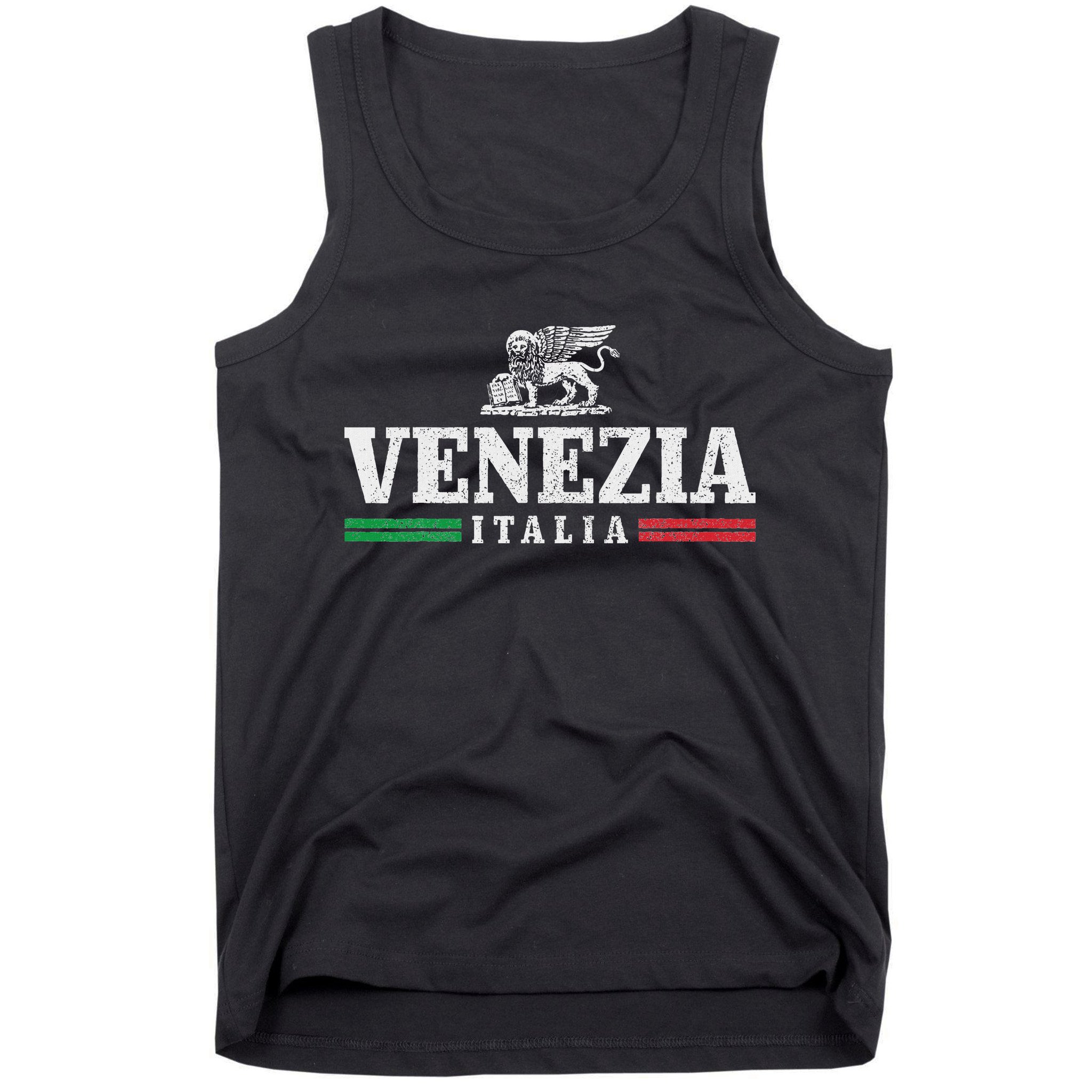 Venezia Italia Vintage Venice Italy Souvenir Italian Flag Tank Top