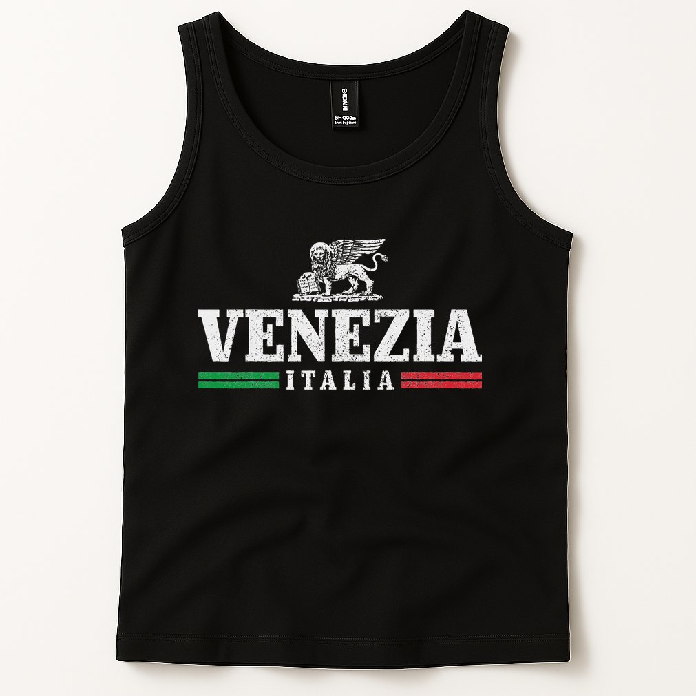 Venezia Italia Vintage Venice Italy Souvenir Italian Flag Tank Top
