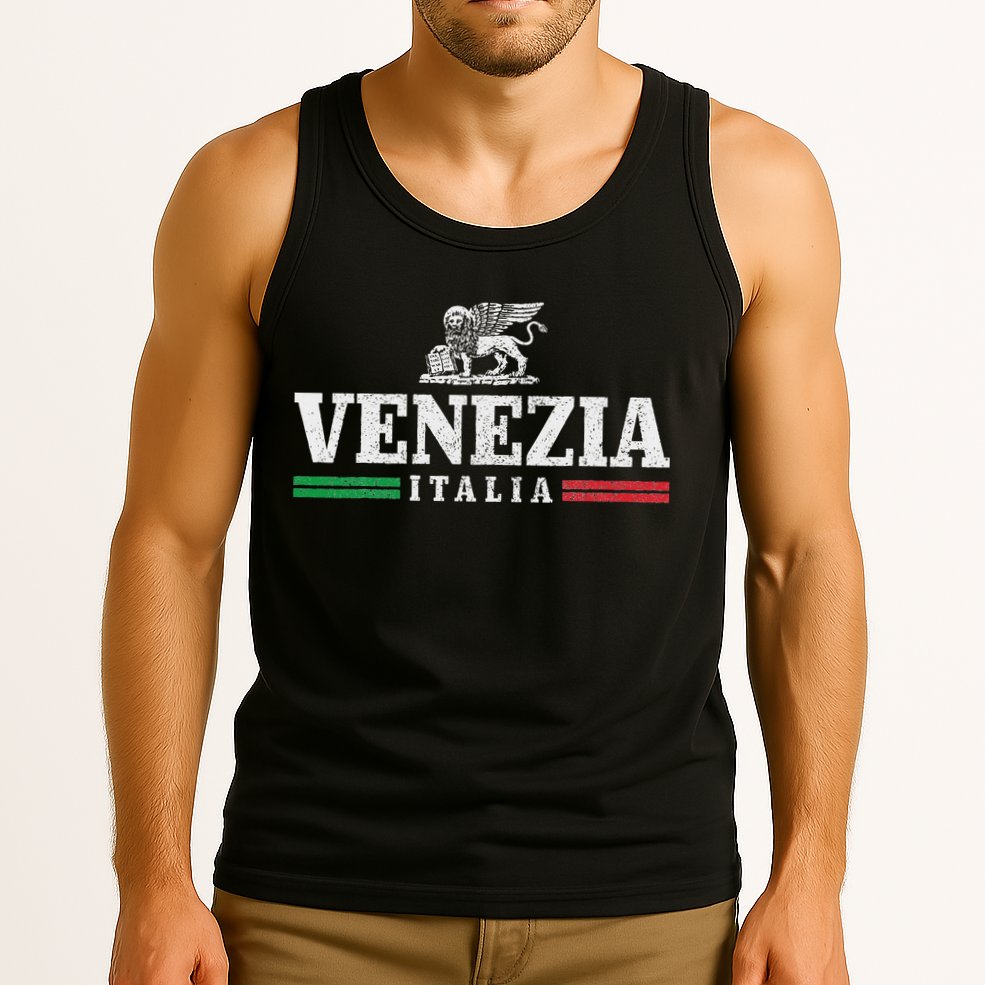 Venezia Italia Vintage Venice Italy Souvenir Italian Flag Tank Top