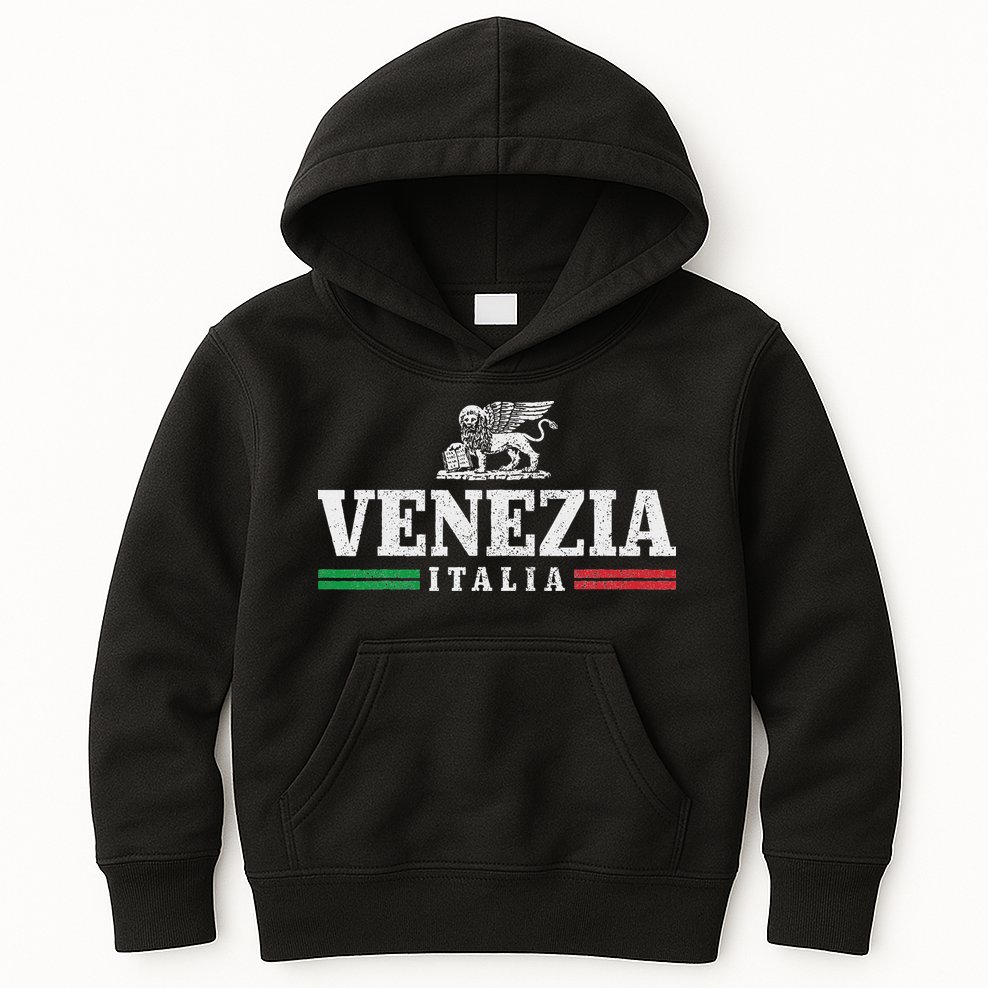 Venezia Italia Vintage Venice Italy Souvenir Italian Flag Kids Hoodie