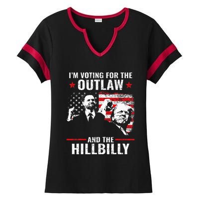 Vintage IM Voting For The Outlaw And The Hillbilly 2024 Ladies Halftime Notch Neck Tee