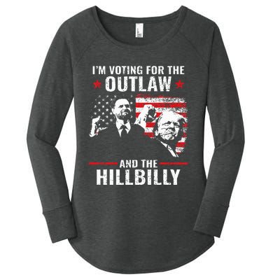 Vintage IM Voting For The Outlaw And The Hillbilly 2024 Women's Perfect Tri Tunic Long Sleeve Shirt