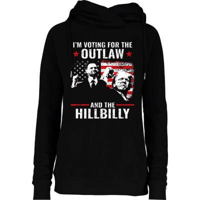 Vintage IM Voting For The Outlaw And The Hillbilly 2024 Womens Funnel Neck Pullover Hood