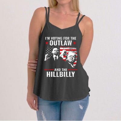 Vintage IM Voting For The Outlaw And The Hillbilly 2024 Women's Strappy Tank