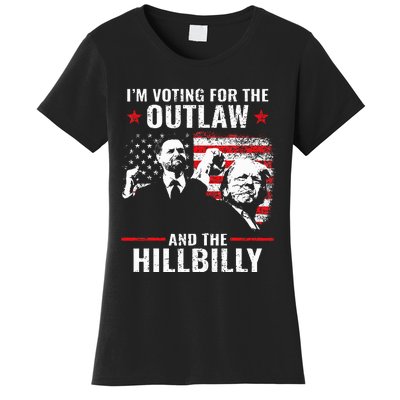 Vintage IM Voting For The Outlaw And The Hillbilly 2024 Women's T-Shirt