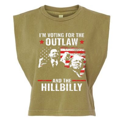 Vintage IM Voting For The Outlaw And The Hillbilly 2024 Garment-Dyed Women's Muscle Tee