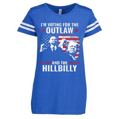 Vintage IM Voting For The Outlaw And The Hillbilly 2024 Enza Ladies Jersey Football T-Shirt